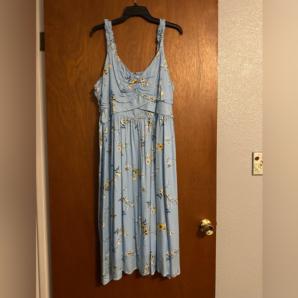 Maurices Light Blue Textured Dress